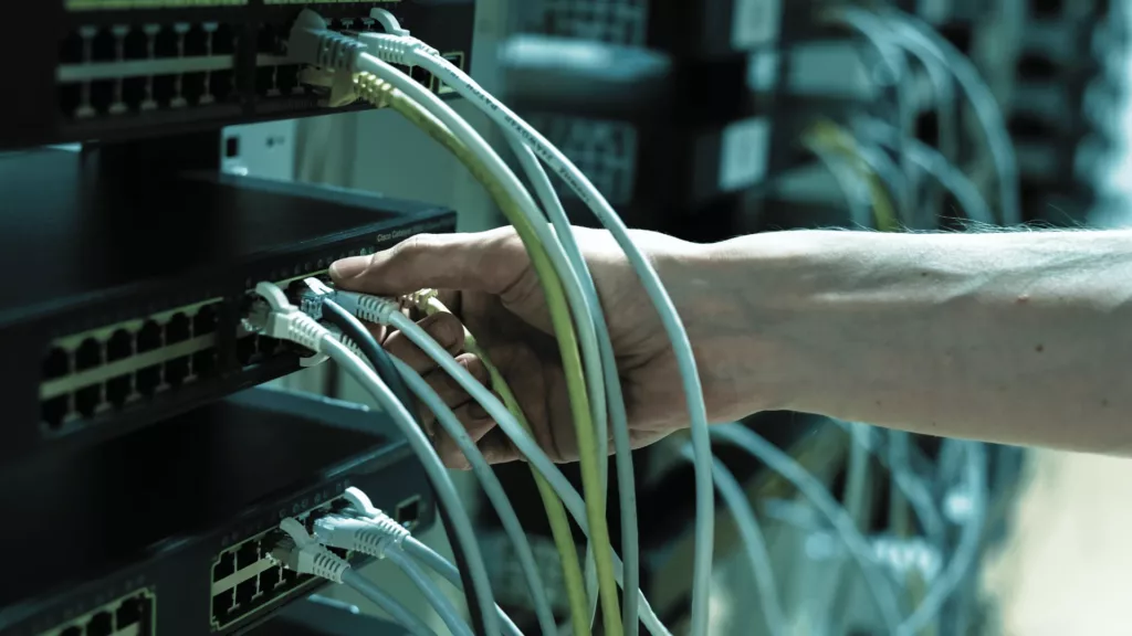 Netzwerkswitch-Netzwerkverkabelung