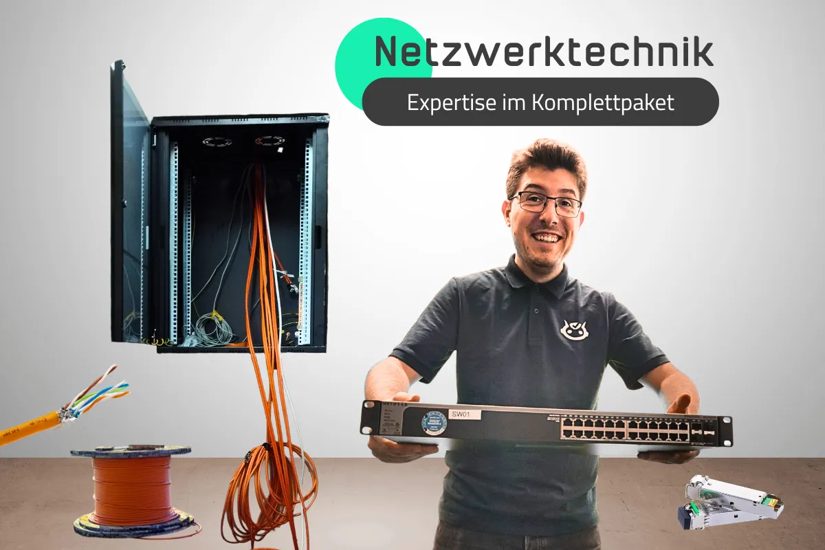Bild-Netzwerktechnik-komplettpaket-Switch-Netzwerkleitung