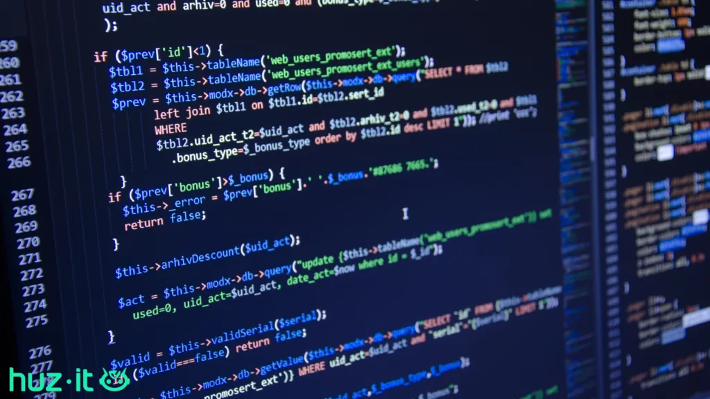 Code in einer IDE Software.