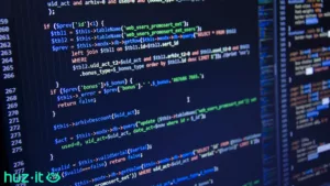 Code in einer IDE Software.