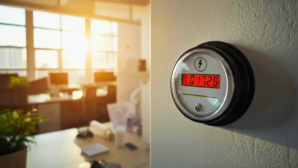 Strom sparen am PC-Titelbild-Stromzähler-büro