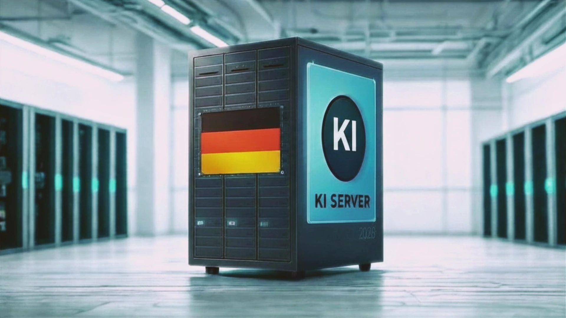 KI in Deutschen Unternehmen 2026 - Datensouveränität als wichtiger Schlüsselpunkt 1 KI in Deutschen Unternehmen 2026 Titelbild KI-Server