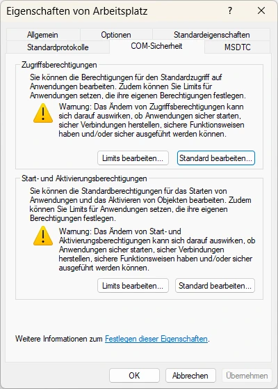 Ereignis-ID 10010 DCOM - Übersichtliche Windows 11 Fehlerbehebung 5 Eigenschaften Komponentendienste Com Sicherheit Windows 11