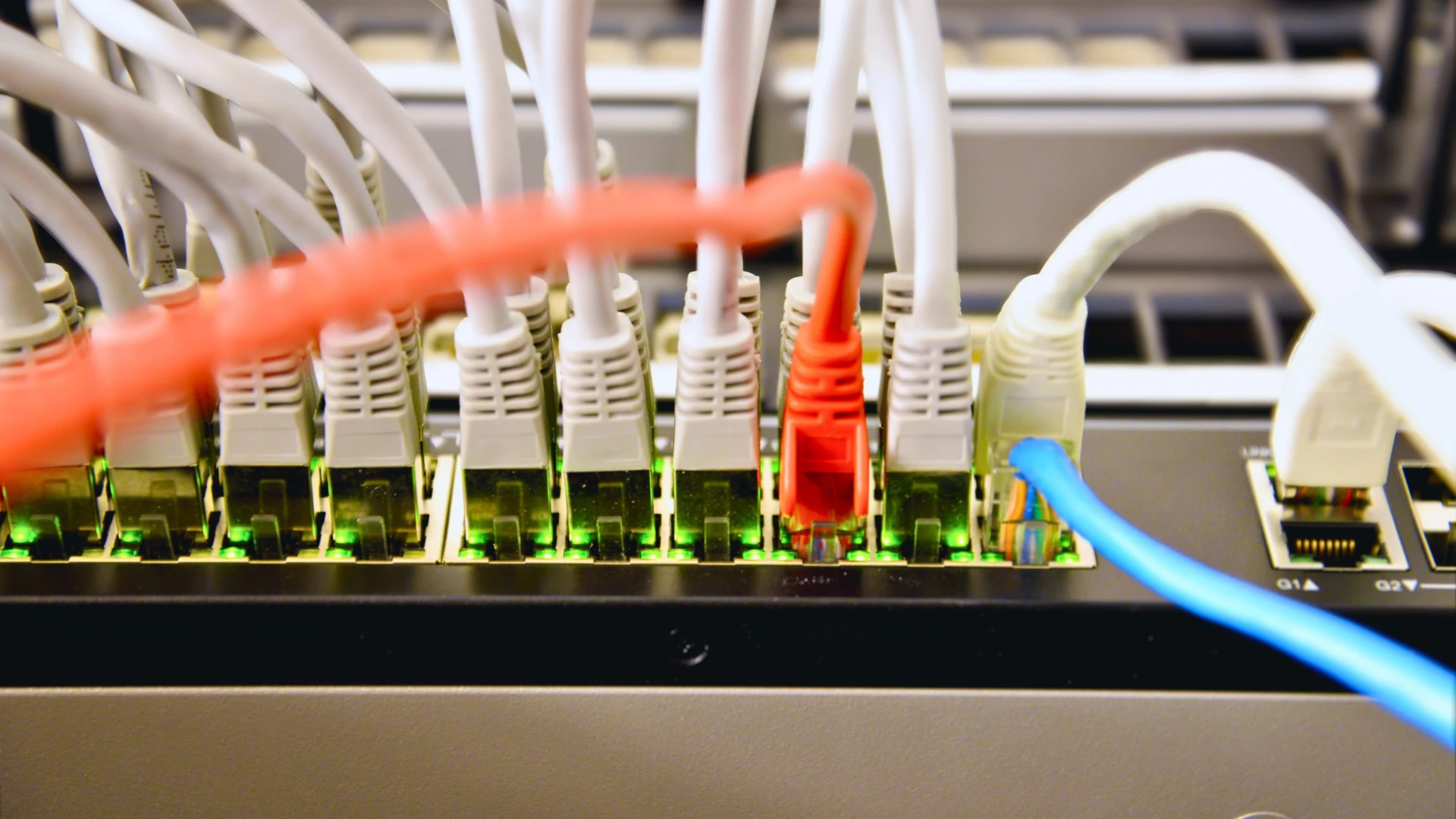 Netzwerkswitch mit CAT Leitungen - Netzwerkmodernisierung Beitragsbild